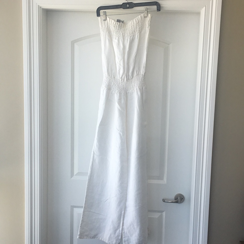 White Linen Jumpsuit
